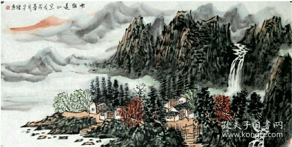名家国画纯手绘山水首都博物馆画院专职画家中美协王本杰永久保真可