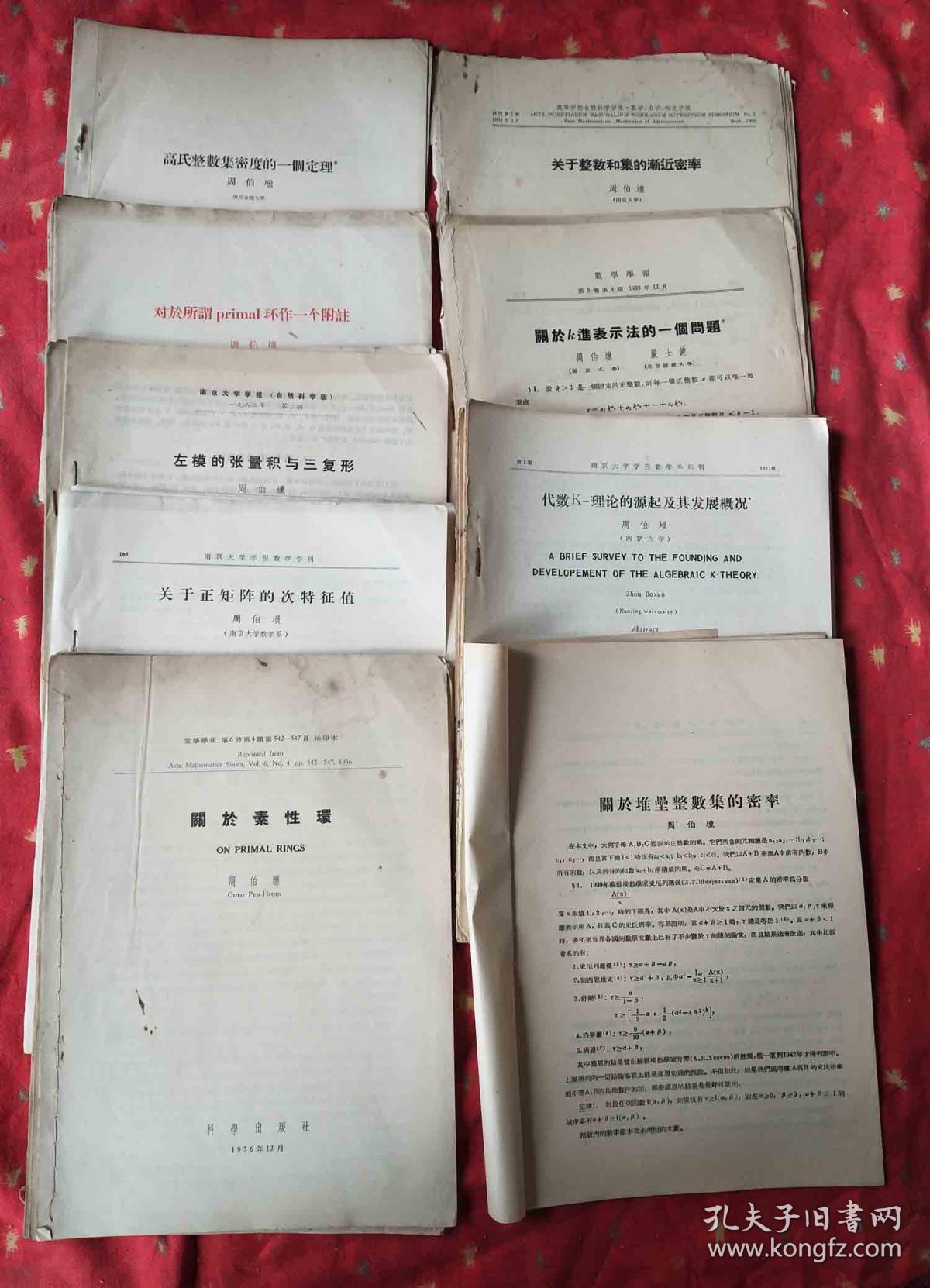 关于周伯埙系列数学论文报告 左环模的张量积