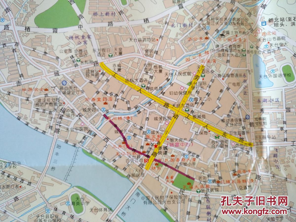 天台县交通旅游图 天台地图 天台县地图 天台交通图 台州地图