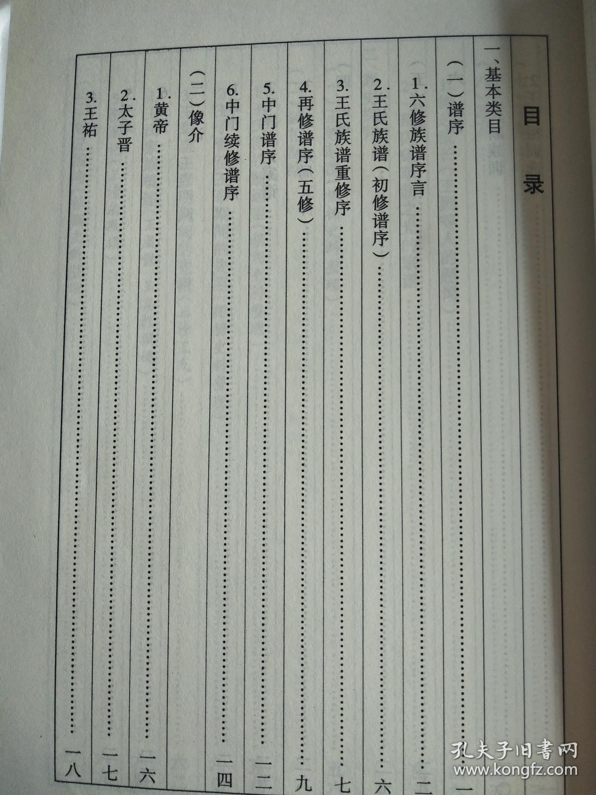 提供资料信息服务王氏宗谱三槐堂盐阜三沙彦明公支六本大16开1720页