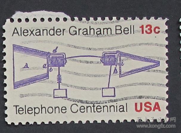 美国邮票--电话百年(信销票) 1683 1976 60 15