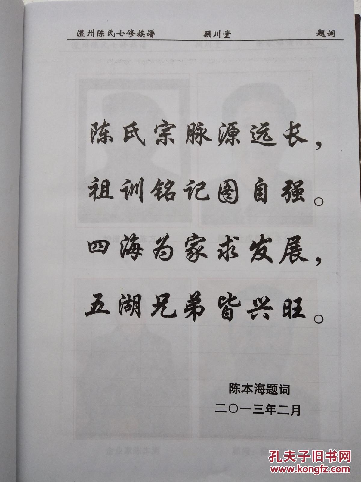 陈氏族谱-陈家楠(照明公)支(澧县张公庙镇黄河村 硬精装 16开