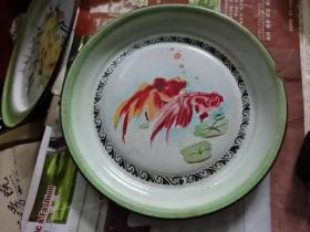金鱼搪瓷盘