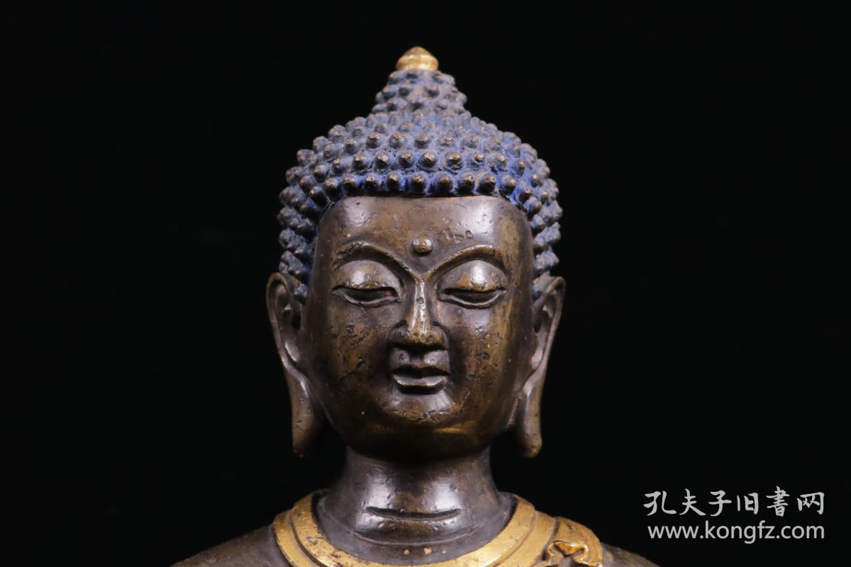 藏传释迦牟尼老佛像,开脸漂亮,包浆厚实,包老到代