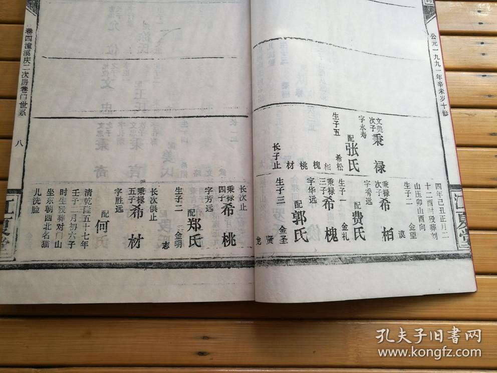 黄氏宗谱(江夏堂 卷四 潼溪)岳阳筻口姜庭芳经梓