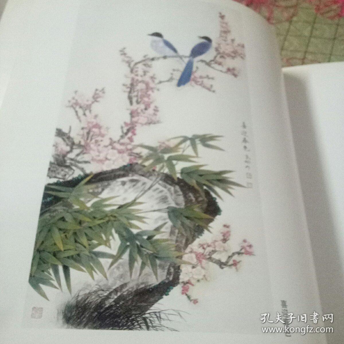 郝良彬工笔花鸟作品选:12开方本彩图本,自然旧外观如图,内干净无勾画