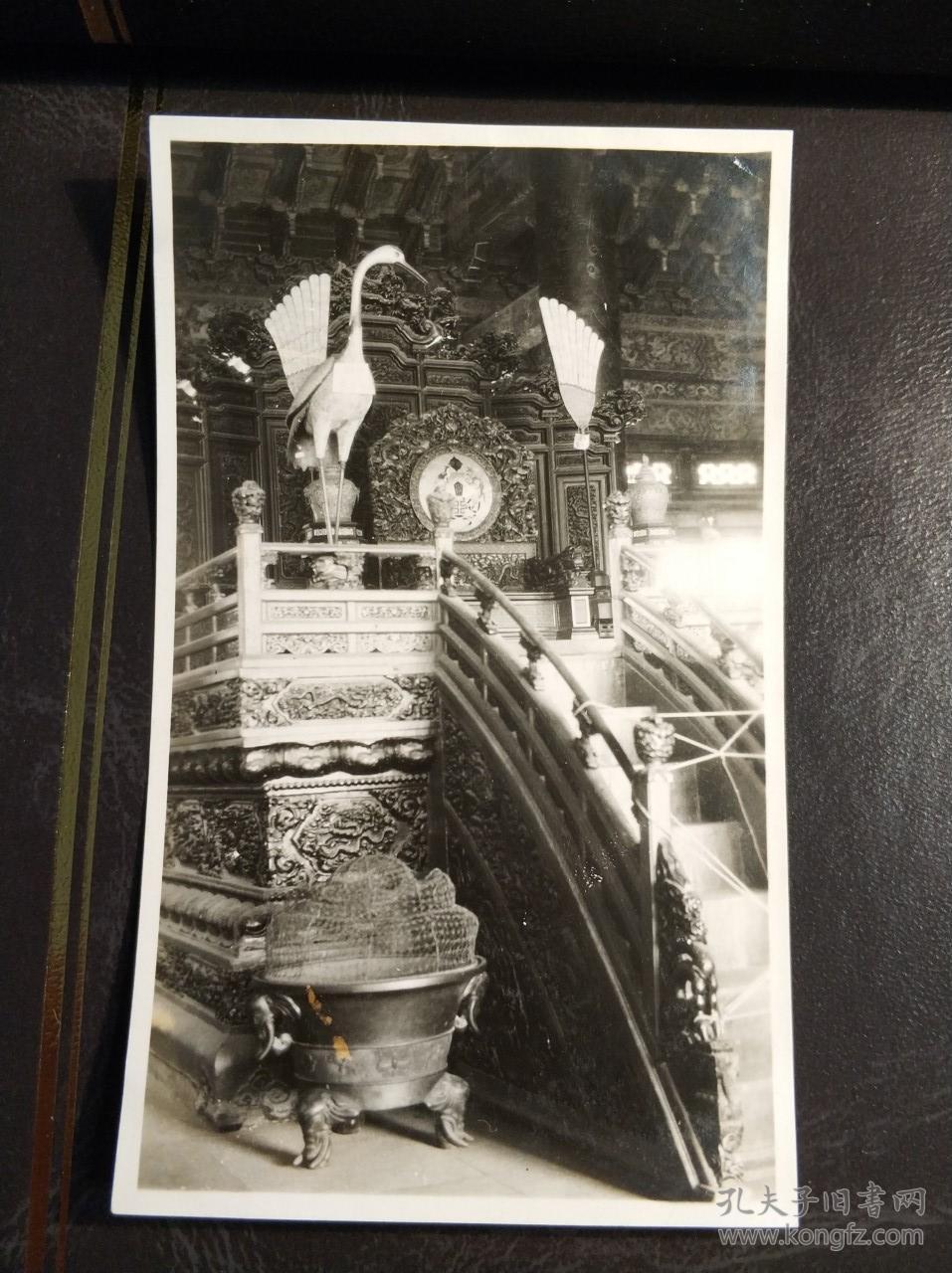 民国北京故宫皇帝座椅老照片一张