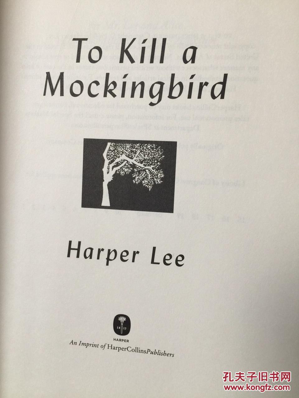 to kill a mockingbird - harper lee 《枪打反舌鸟》