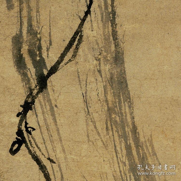 宋 梁楷 六祖截竹图 77x33cm 纸本 国画宣纸绢布艺术微喷画芯 名画
