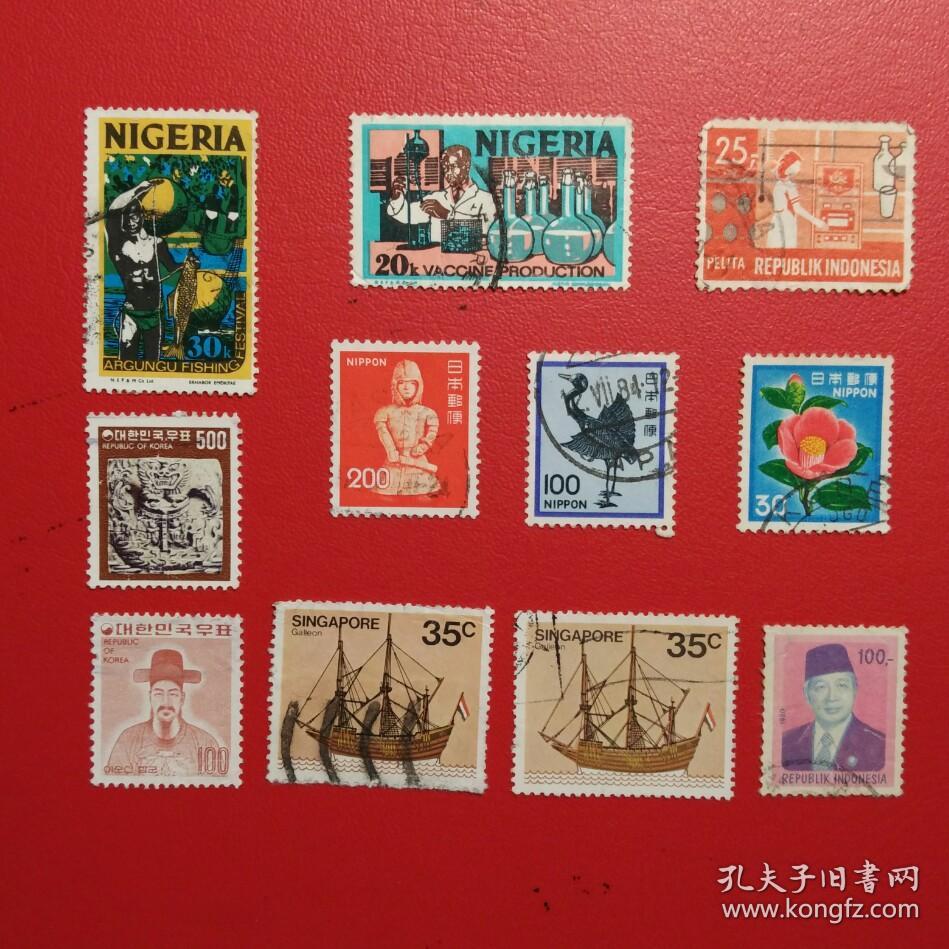 外国邮票世界各国邮票尼日利亚邮票日本邮票印尼邮票韩国邮票南朝鲜