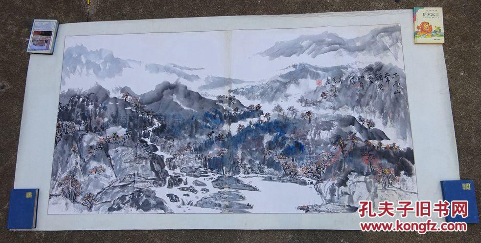 名家书画作品---湖南祁阳---蒋金富(山水国画)大幅作品【保真】{可