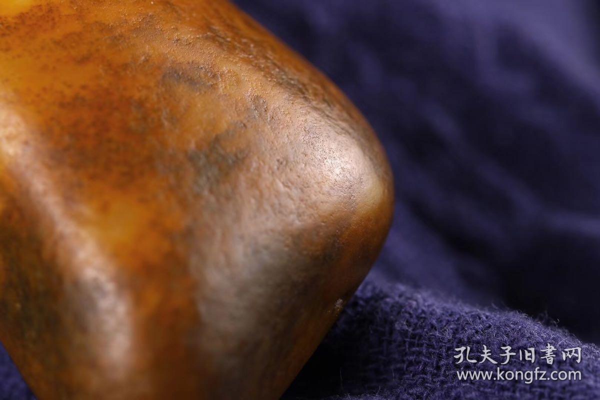 新疆和田玉籽料《瑞兽貔貅》独籽!黄沁料 金包玉!沁色自然 皮色老熟!