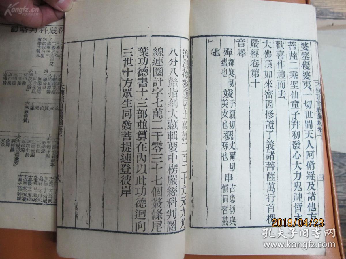孤本存世弥足珍贵 世称开悟的楞严成佛的法华 与金刚经法华经地藏经