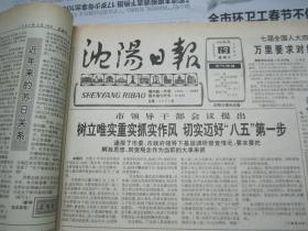 （生日报）沈阳日报1991年4月19日
