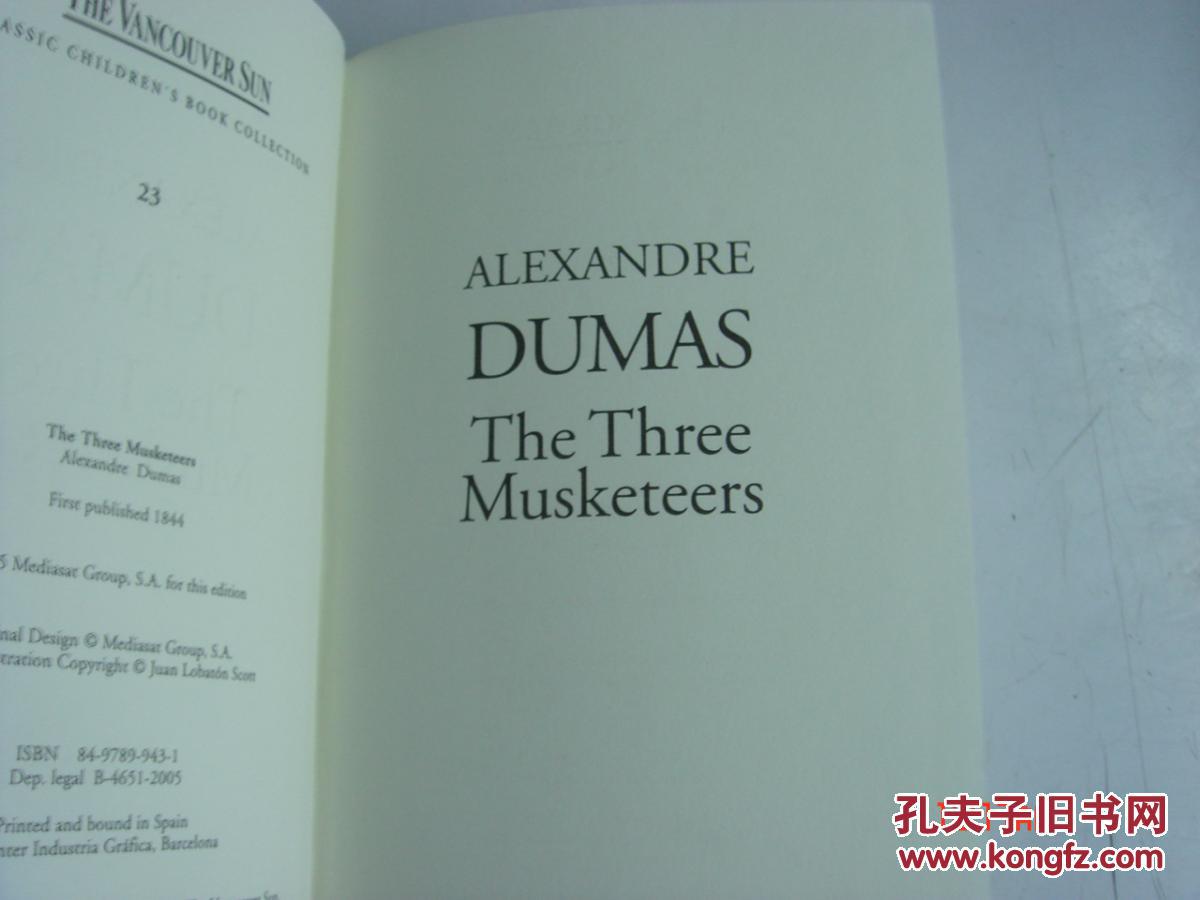 REE MUSKETEERS ALEXANDRE DUMAS 3