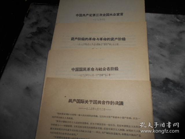 (共产国际关于国共合作的决议)(中国国民革命与社会各