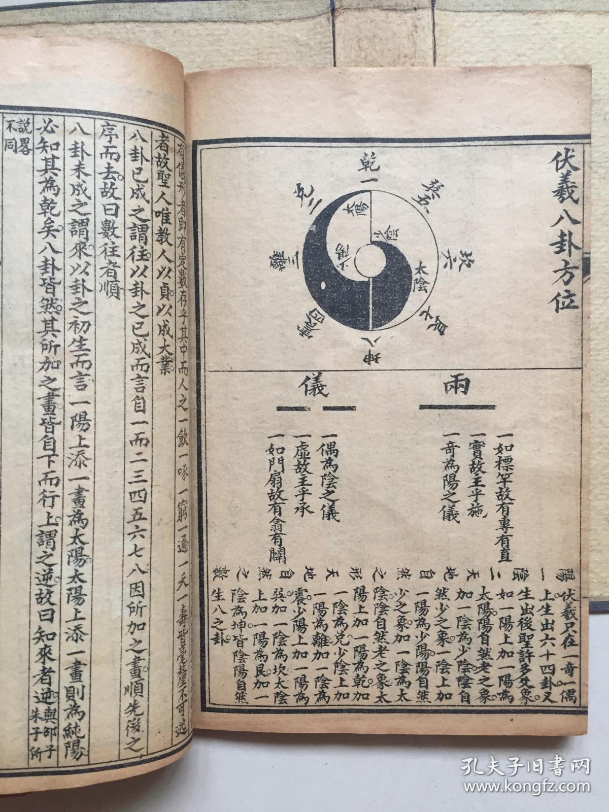 民国江东书局石印,清 来知德《来注易经图解》15卷首一卷末一卷一函8