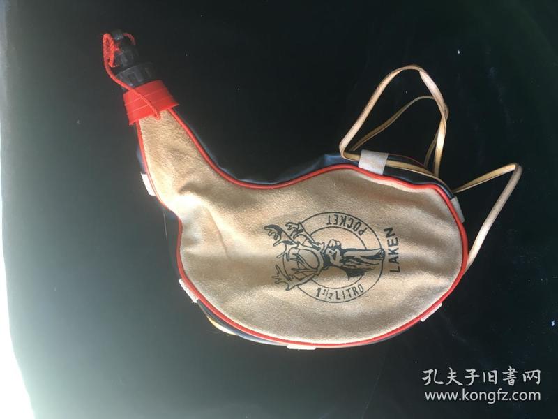 古 董酒壶  西班牙沙漠皮囊 酒壶  奶 酒 纯羊皮水袋 laken 1l 皮水囊
