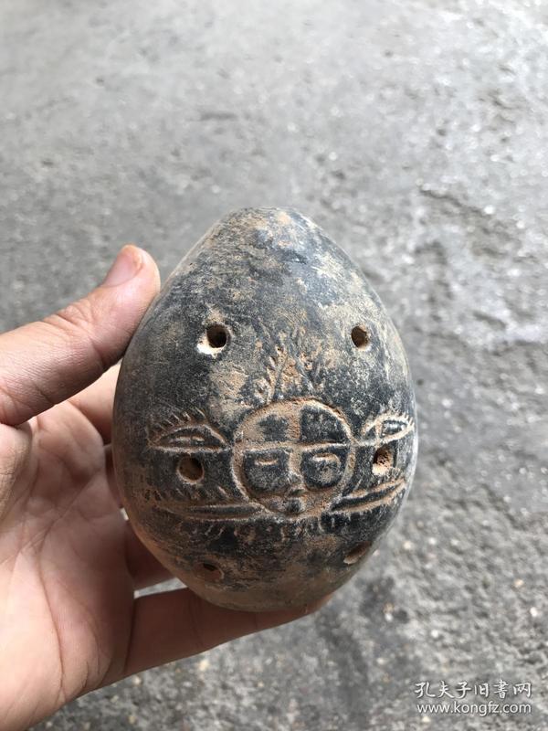 收来的出土精致 半坡陶埙 最古老的乐器 保存完好