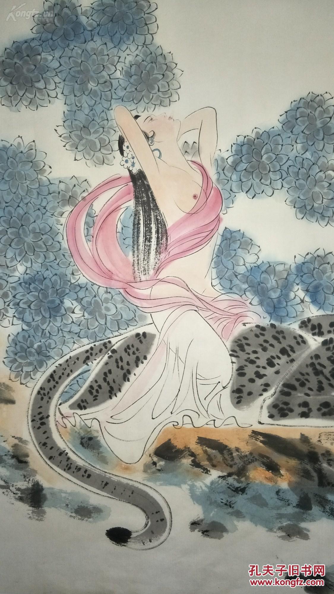 顾炳鑫,著名人物画家——山鬼——美女人体画.