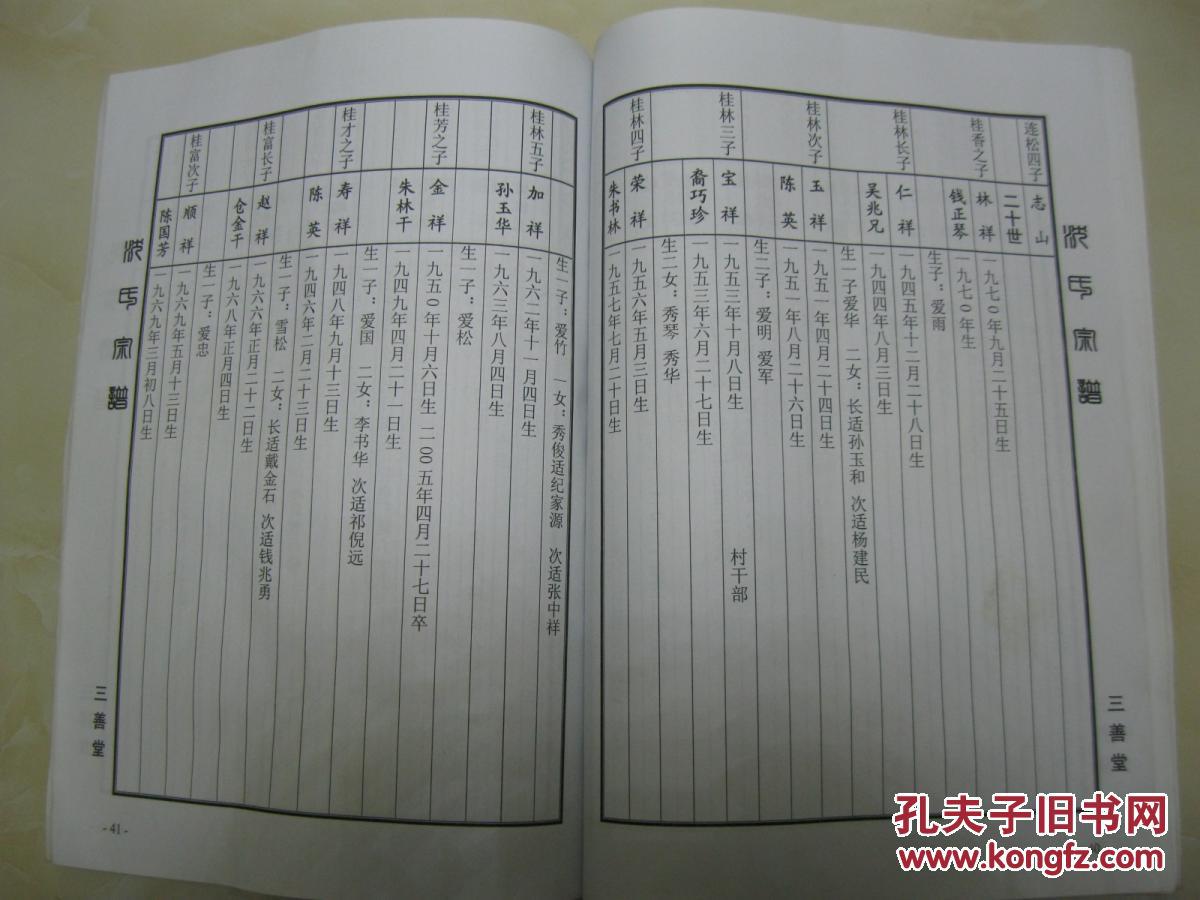沈氏家谱(江苏省盐城市一带.三善堂.明朝自姑苏迁盐渎