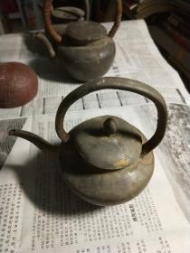 清代或民国时期老锡壶温酒壶烫酒壶，手感沉实，带盖，器形古朴