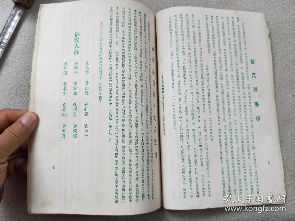 孔网117越台乾祠黄氏族谱里面全是彩色字体的少见