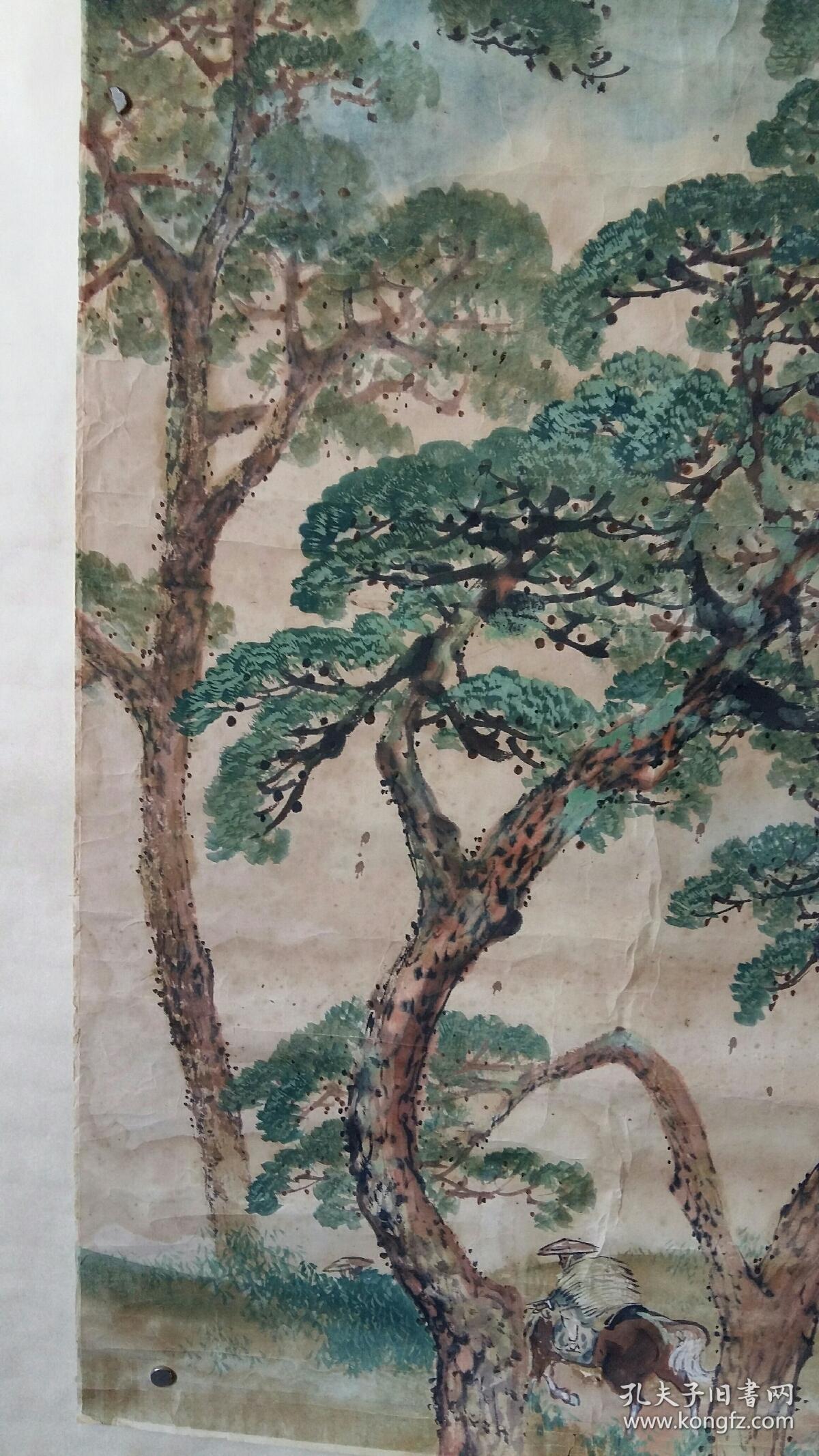 包老……民国或清代,日本著名画家(鹤山)52×130……山水