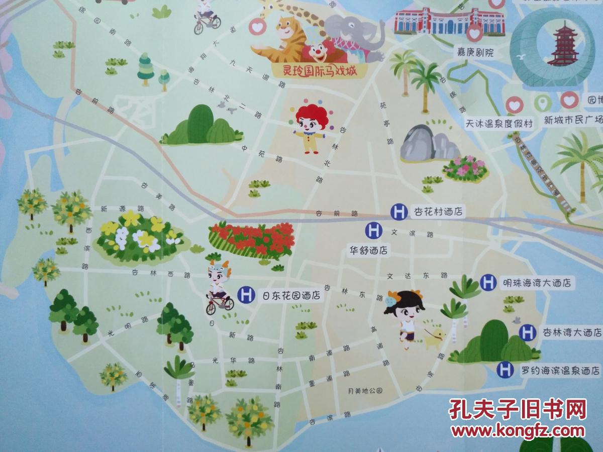 厦门集美区亲子旅游手绘地图 集美区地图 集美地图 厦门地图