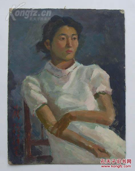 现代油画大家汤小铭纸板油画(保真)