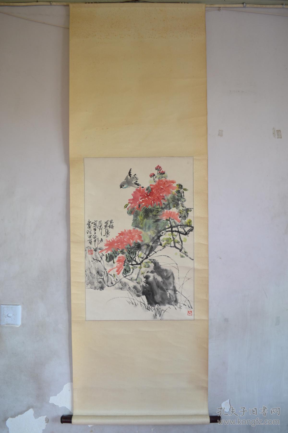 徐元清《花鸟》 纸本立轴 保真 全场包邮