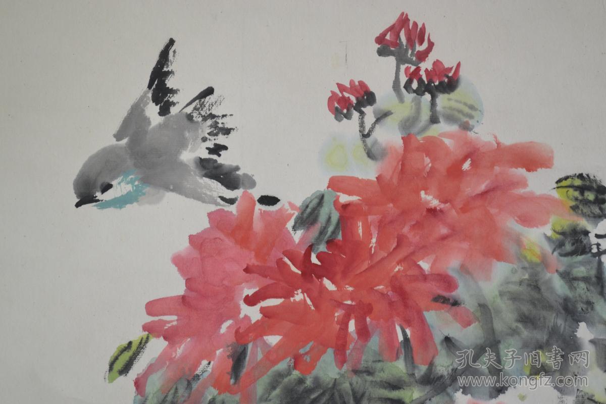 徐元清《花鸟》 纸本立轴 保真 全场包邮