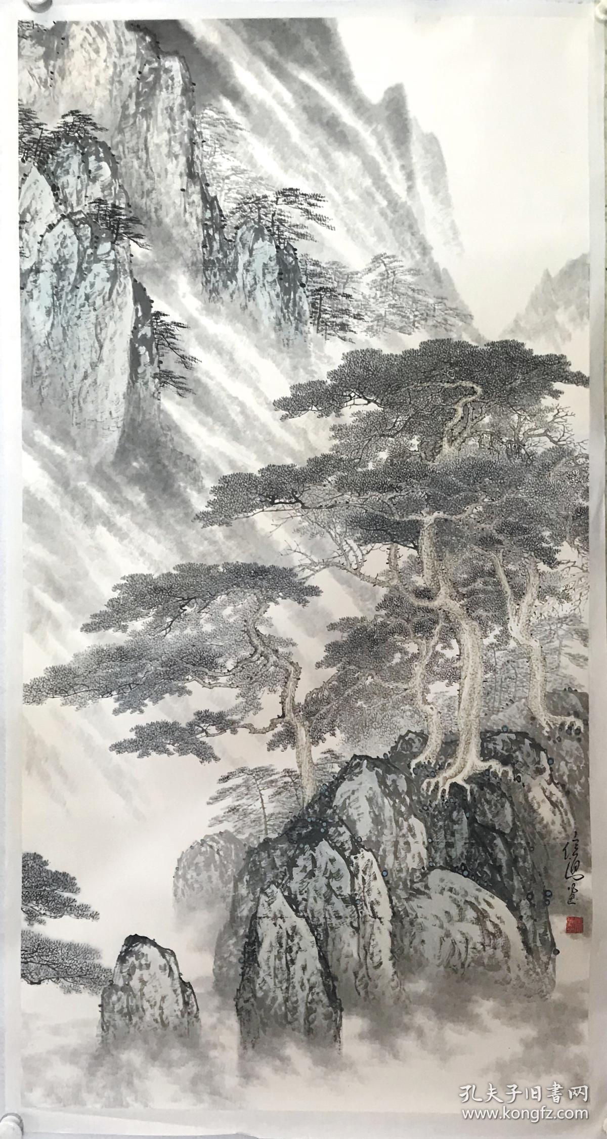 【字画真迹】中国人民大学艺术学院画家杨和平 国画原稿 花鸟13《荷花