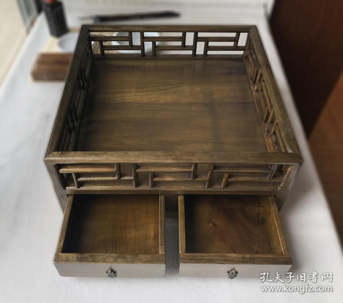 【文房雅玩】阴沉木金丝楠木都承盘·古色古香 纹理精美 清秀淡雅