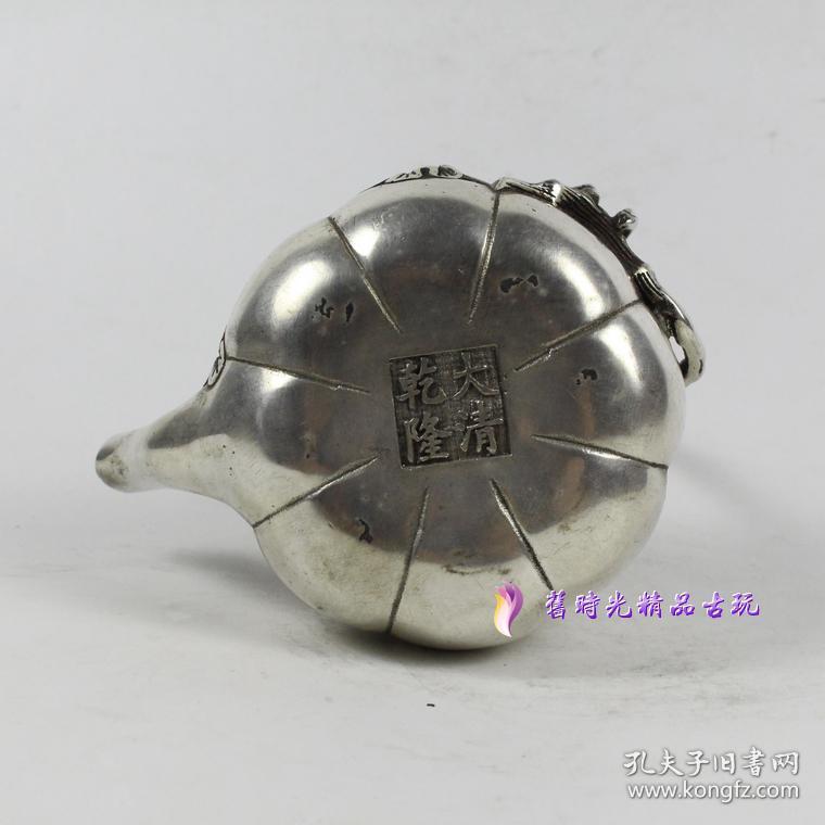 精品古玩民间收藏仿古老铜器招财南瓜茶壶功夫茶具纯铜工艺