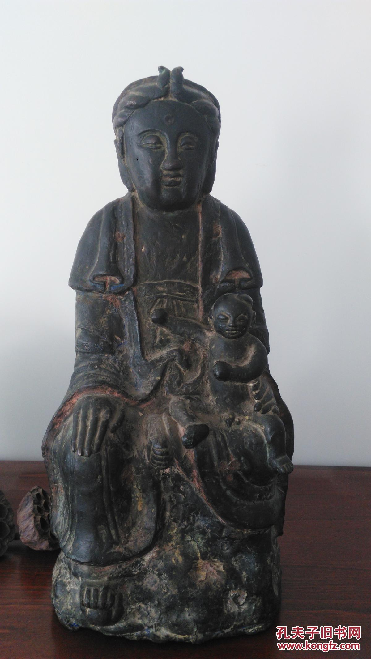 明代铜佛像 铜菩萨像 观音送子(保老真品)