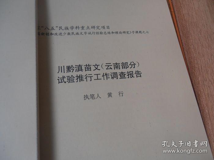 侗文试验推行工作调查报告10本合售看图湘西古丈苗文湘西苗文阿卯苗文
