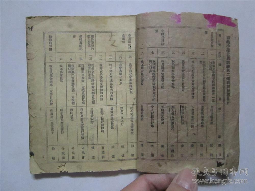 图】民国25年64开插图本新课程标准公民