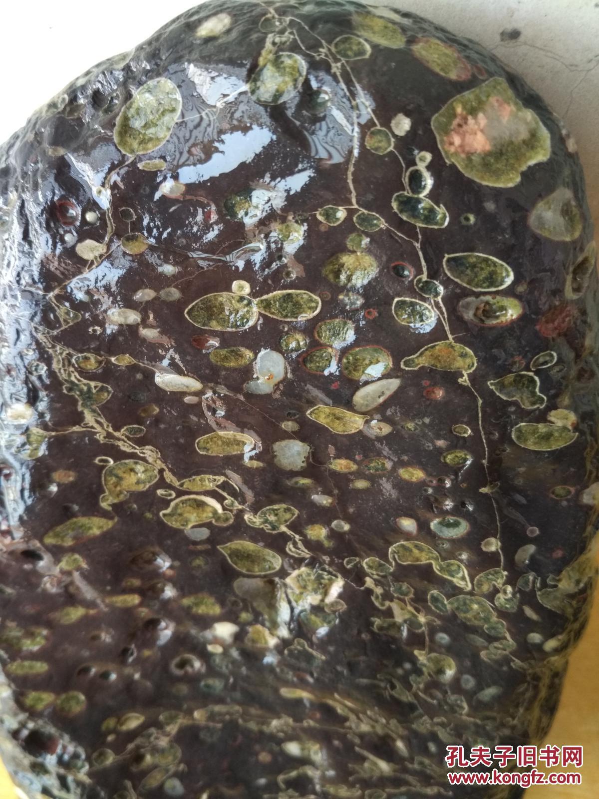 洛阳精品梅花玉原石"碧玉树"(色彩纯正,亮丽)