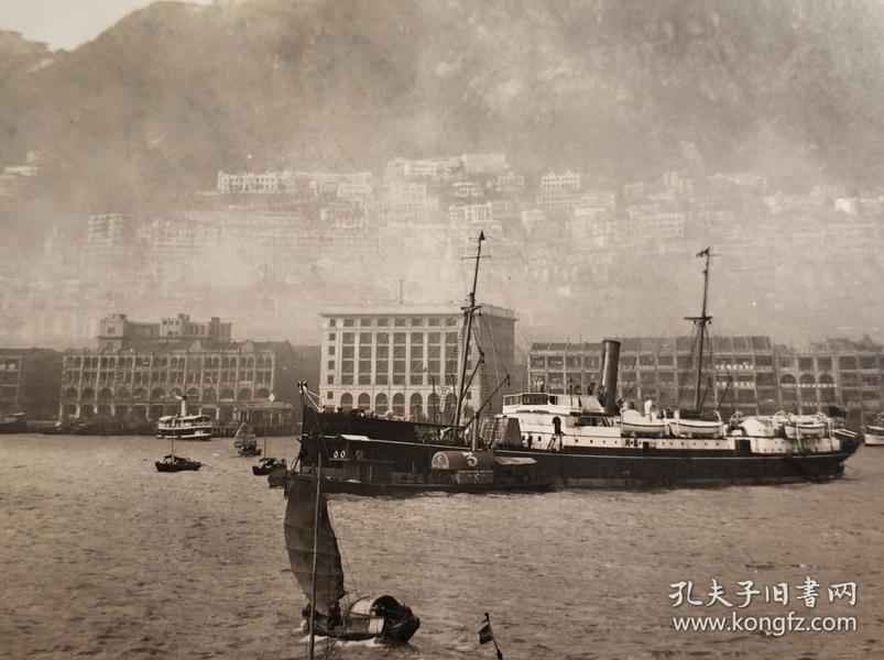 民国香港鸟瞰中环和维港老照片(日本摄影师)