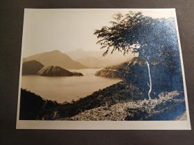 民国时期香港海景老照片沙龙银盐老照片一张