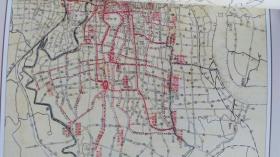 稀见，民国上海街道分区地图，非常珍贵