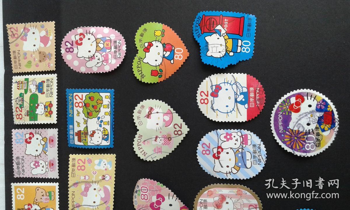 日本邮票 【凯蒂猫hello kitty】 动漫卡通邮票 23枚