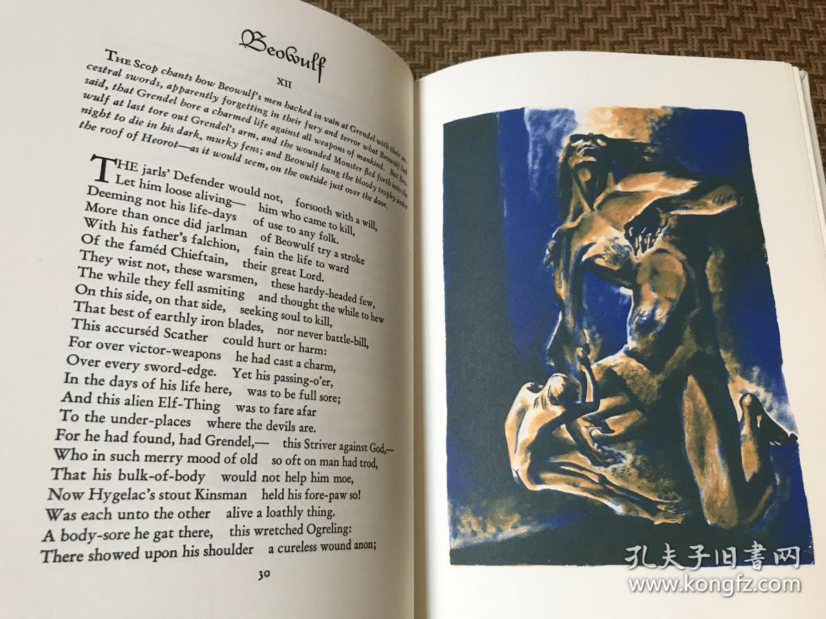 beowulf 贝奥武夫,美国著名木刻版画家lynd ward 插图