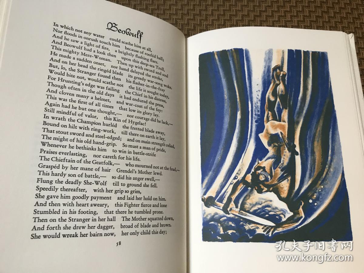 beowulf 贝奥武夫,美国著名木刻版画家lynd ward 插图