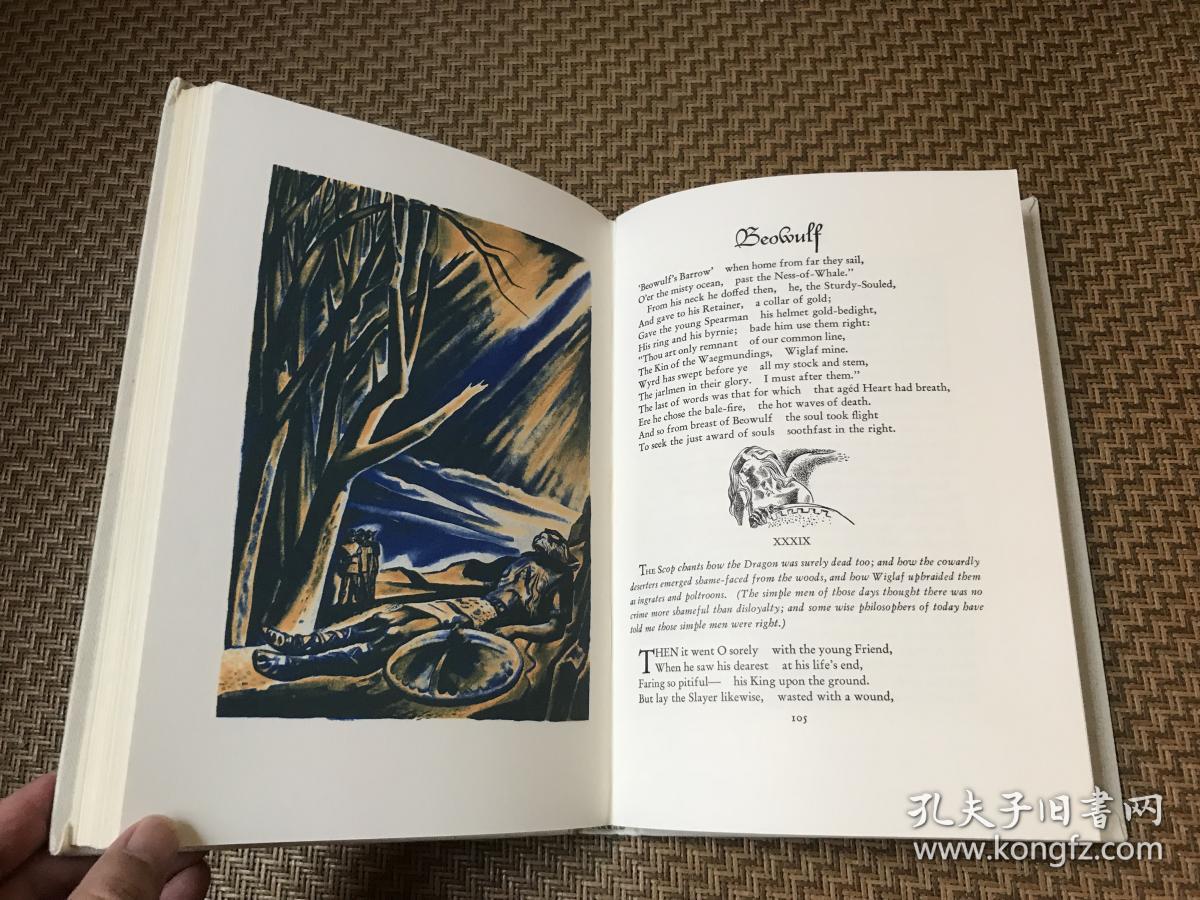 beowulf 贝奥武夫,美国著名木刻版画家lynd ward 插图