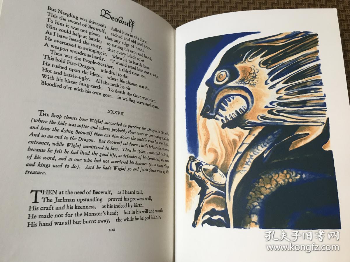 beowulf 贝奥武夫,美国著名木刻版画家lynd ward 插图