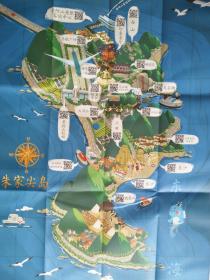 普陀山手绘地图 普陀山地图 普陀山旅游图 普陀