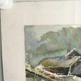 (湖北美术学院水彩画研究生在读,潜力股青年画家 水彩画《老房子
