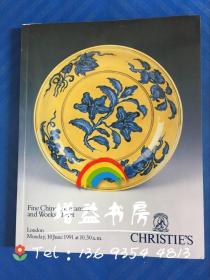伦敦佳士得1991年6月10日重要中国瓷器及工艺品专拍图录 CHEISTIES